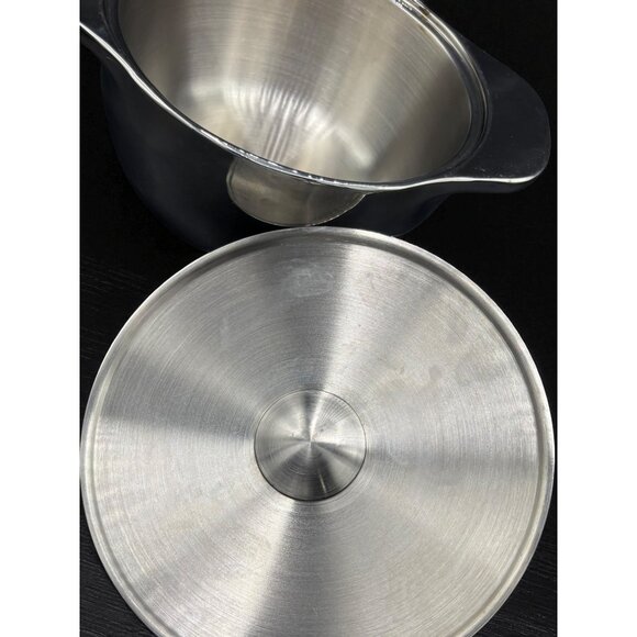 Vintage Bonjour Stainless Steel Insulated Double Wall Covered Bowl 8" - Picture 4 of 8